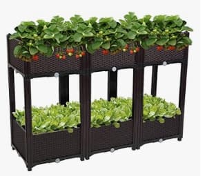 self-watering vertical wood box